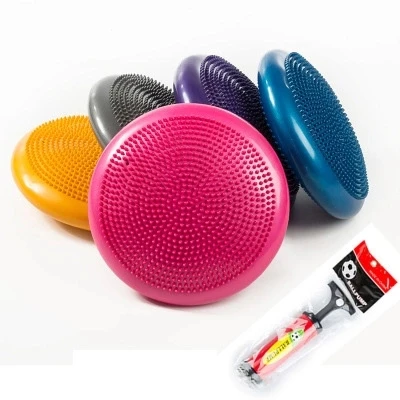 New Air Inflated Stability Wobble Cushion Yoga Fitness Disc Pad Gym Body Shape Balance Plate