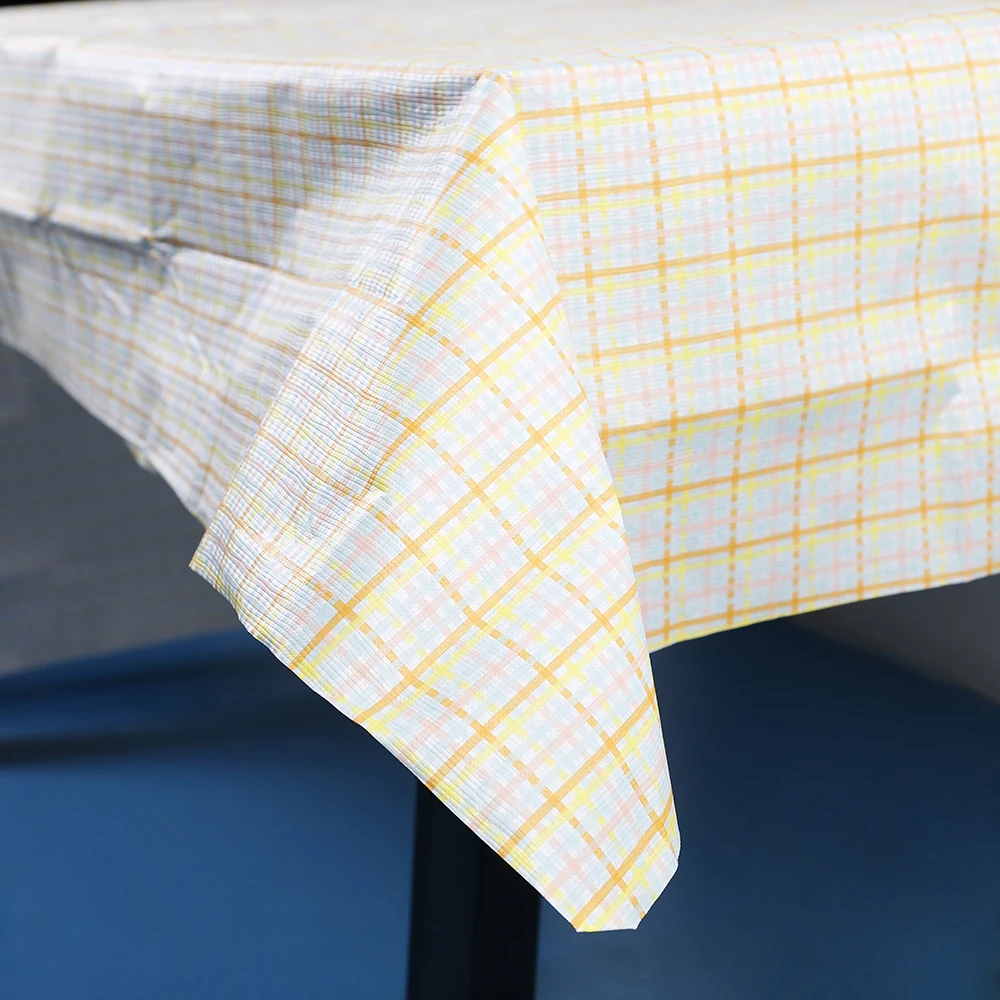 Custom Printed Cotton paper Table Cloth Disposable Wedding Table Cloth Colorful Printed Paper cover