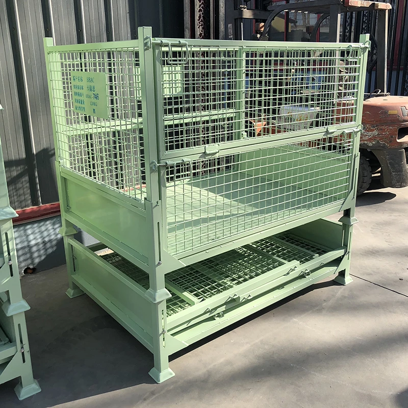
Large metal cage storage container for warehouse 