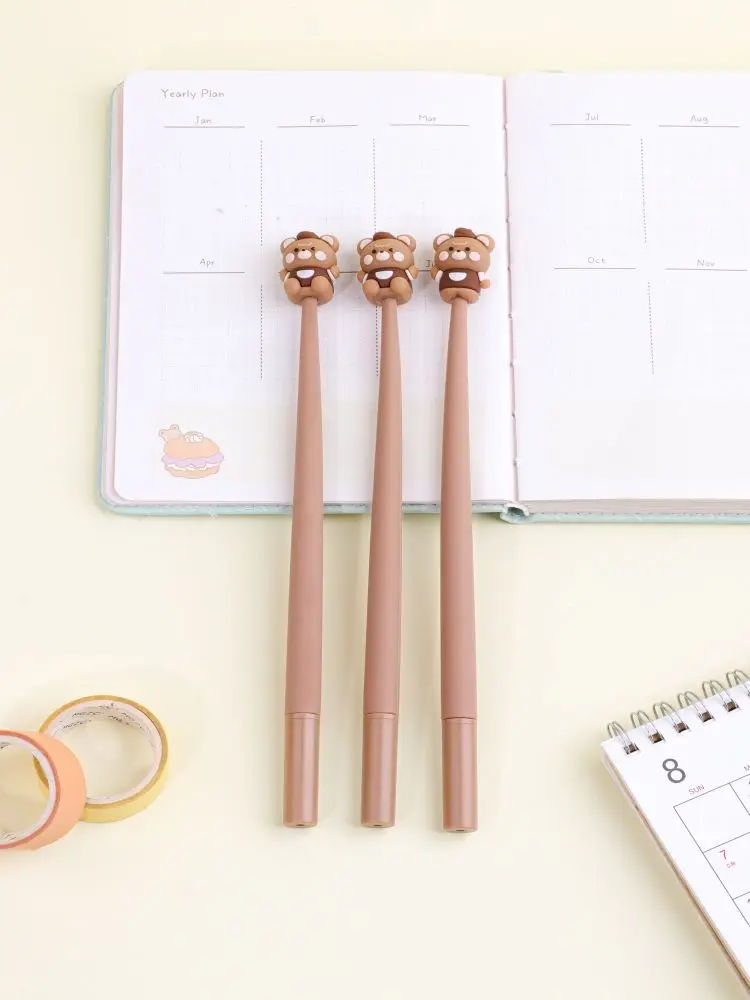 KUKI Cheap hot Selling Promotional Kawaii Pen 0.5mm Korean Pen Carton Cute Gel Pen stationery Manufacturer