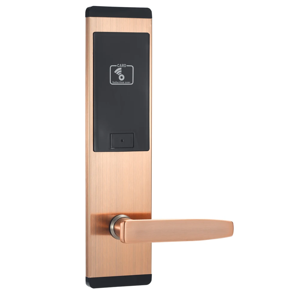 Silver color Free Software Electronic door hotel card lock with T5577 card
