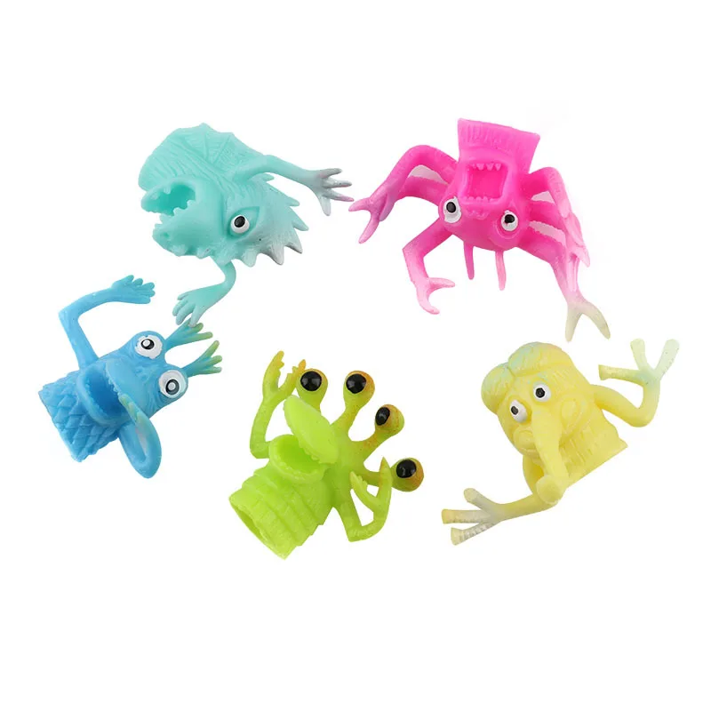 cool glow in the dark dinosaur animal finger puppets monster for Kids Party Favors Fun Toys Puppet Show