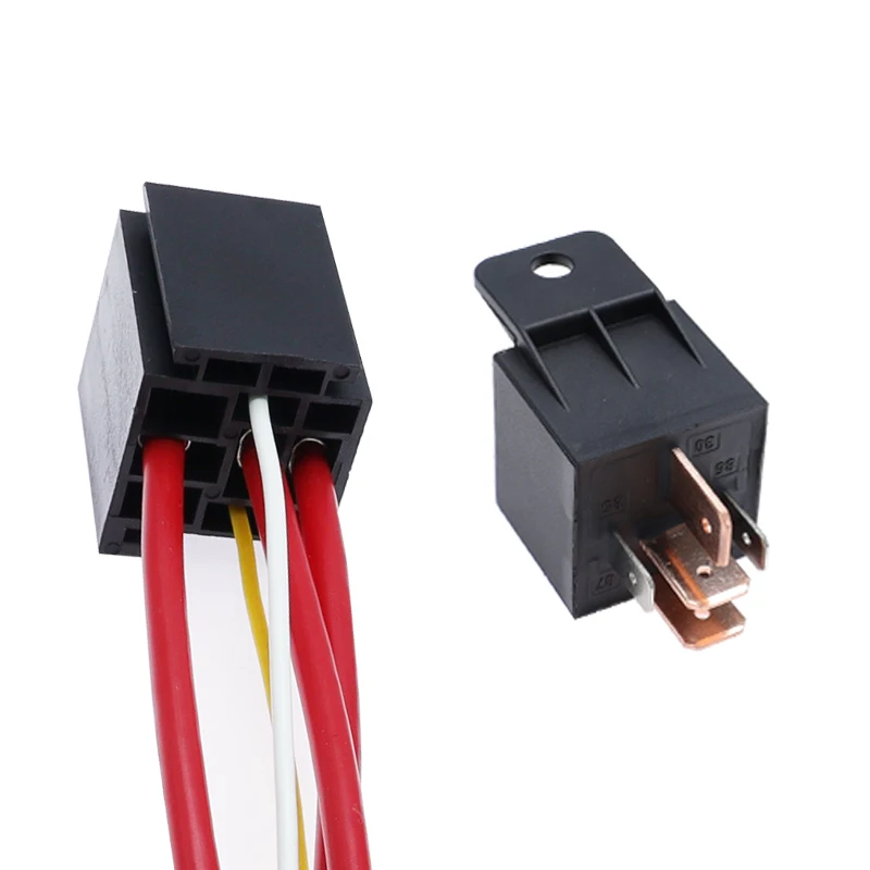 80amp current relay  12V 24V 80A 5pin conversion JD1914 starter relay with socket