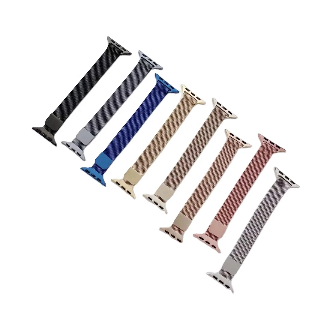 2023 Magnet mesh stainless steel bracelet Loop smart watch bands strap 38 40 42 44 mm