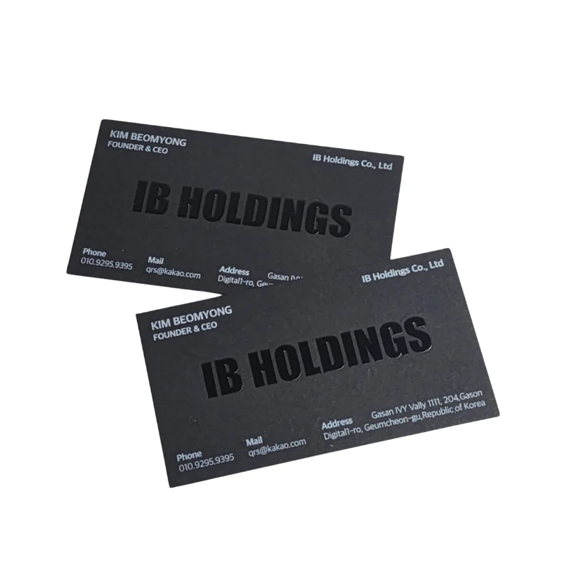 Wholesale Custom Logo Unique Professional Embossed Unique Paper Business Card for Your Business