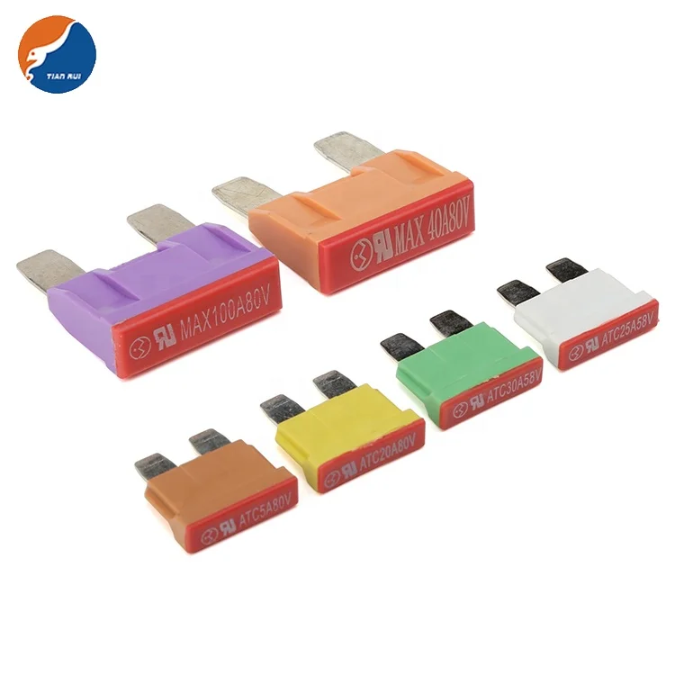 32V 58V 80V DC 3A 4A 5A 7.5A 10A 15A 20A 25A 30A  High Voltage Standard Blade Auto Fuse Automobile Car Fuse