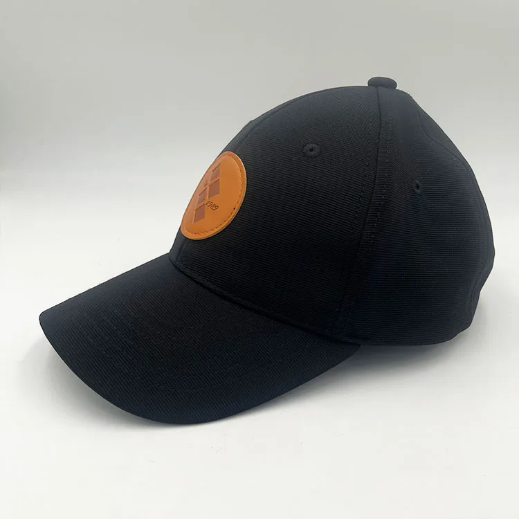 Eco-friendly Fabric Customized Leather badge logo  Custom Rubber Patch Metal Adjustable Leather Strap Custom Suede Winter Hat