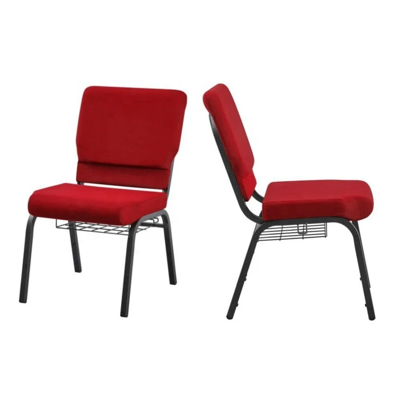 Красные новые взаимосвязанные церковные стулья из Китая церковный стул с книжной полкой