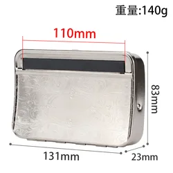 Hand-Rolled Tobacco Dry Herb Semi-Automatic Metal Cigarette Case