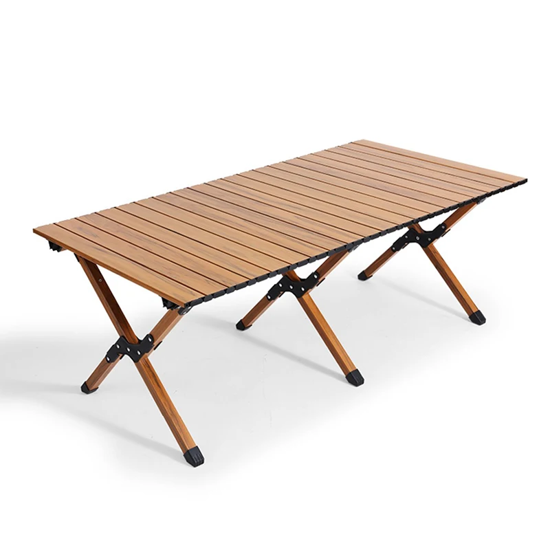 OEM Outdoor Furniture Portable Roll Up Lightweight Picnic Aluminum 120cm Folding Table For Camping Hiking
