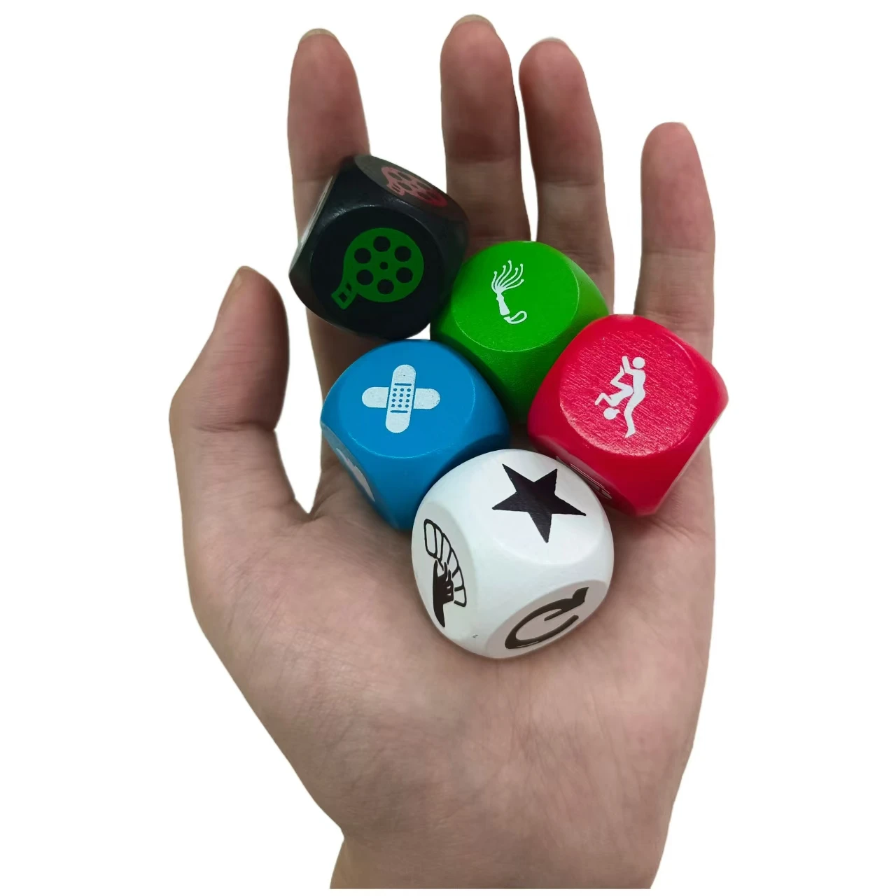 Factory direct Custom 3cm 4cm 5cm 6-Sided Beech Game Cube Customized Printing  Logo Creative Fun Wooden Dice Toy For All Ages