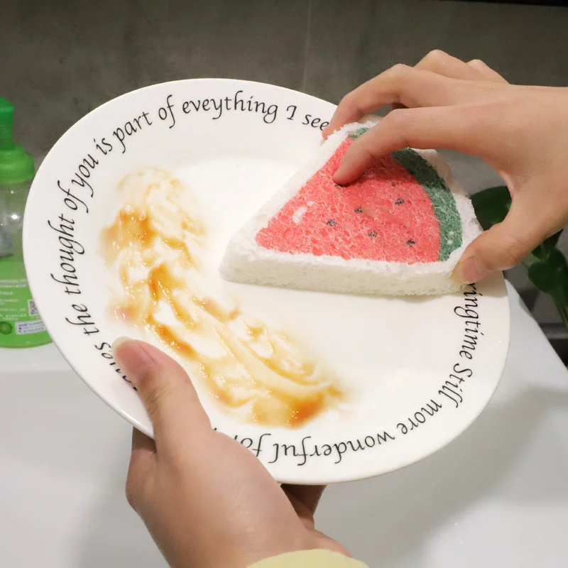 Animal Cute Cartoon Kitchen Cleaning Cellulose Sponge Clean Printed Wood Pulp Sponge Home Use Biodegradable Sponge