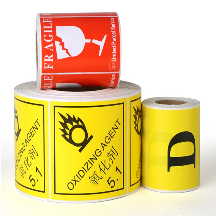 Factory Custom Luxury High Quality Pvc Vinyl Adhesive Dangerous Goods Labels Warning Stickers Label  For Warning