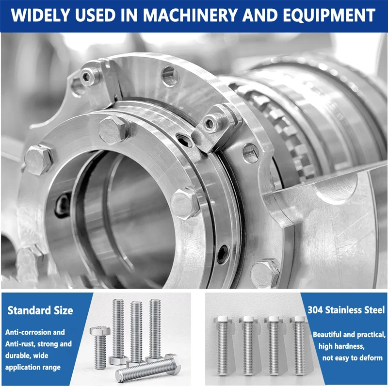 Ss Bolts M14 Stainless Steel And Nut M12 Washer M10x125 Inox 303 Head Hollow A4 304 316 Nuts 316L 310 410 310S Hex Bolt