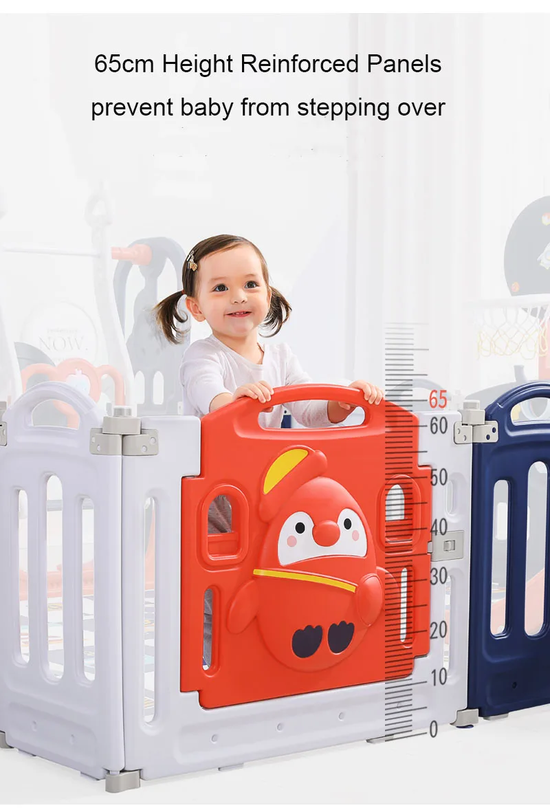baby foldable playpens with slide and swing for kids fence indoor Playground plastic kids baby playpen fence