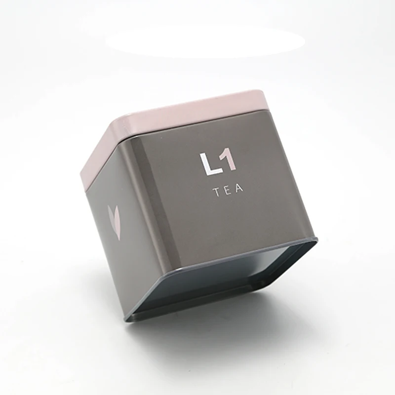 Customize square tea tin box packaging coffee tin can case wholesale