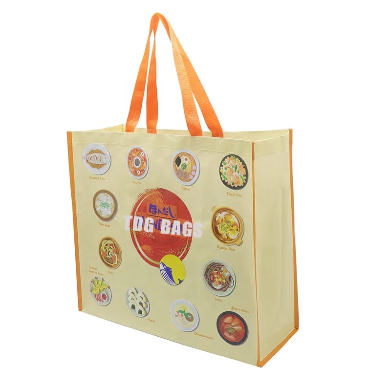 China Manufacturer Custom Eco Reusable Grocery Bag Promotional Laminated PP Woven Shopping Bags