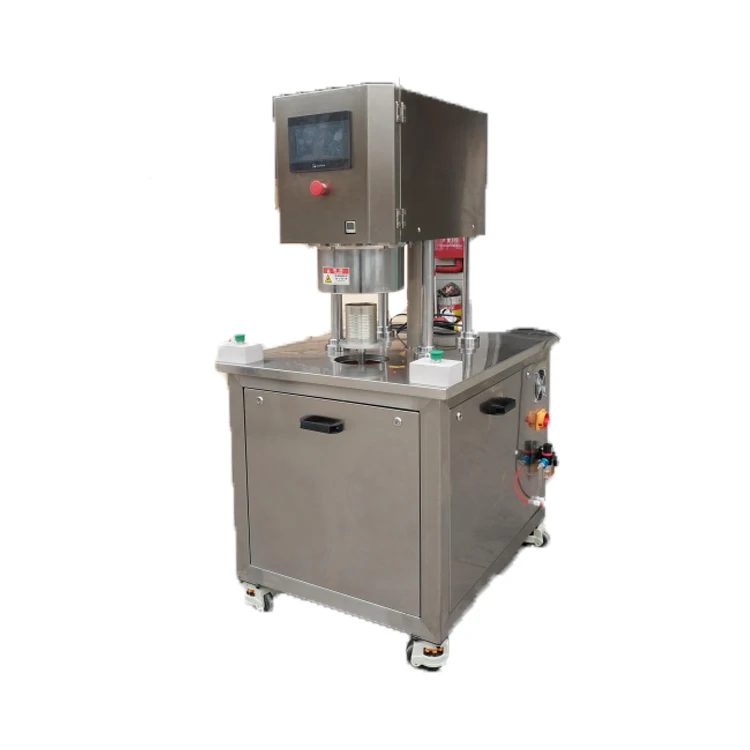 Semi automatic nitrogen filling sealing machine automatic control sealing machine easy to pull can vacuum machine