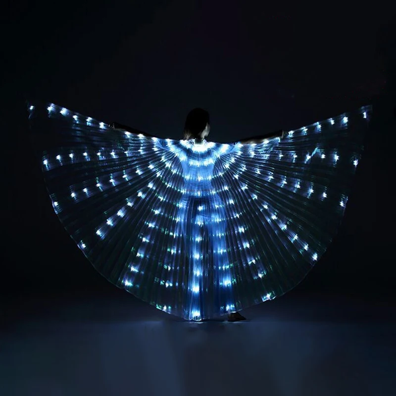 Nicro Creative LED Light Butterfly Dance Wings Colorful Party Dance Stage Performance Lighting Props Luminous Cape