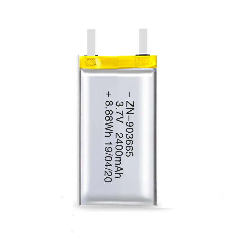 IEC Certificate Custom 3.7V 903665 2400Mah Rechargeable Li Lithium Polymer Li-Po Lipo Battery