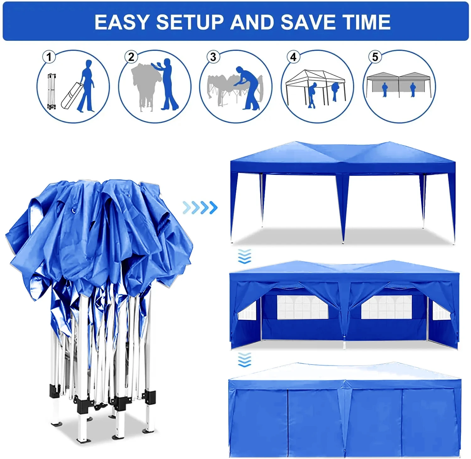 10x20FT Custom Made Printed Marquee Gazebo Canopy Trade Show Tent Outdoor Event Aluminum Hexa Frame Pop up Tents