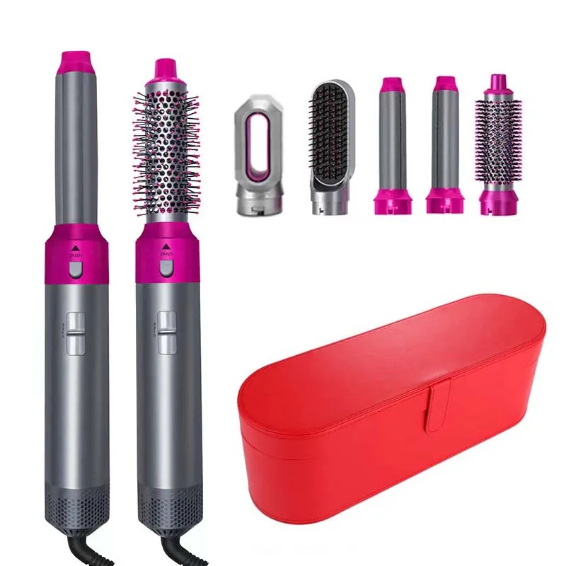 5 in 1 Professional Hair Styling Blow Tools Set Hair Dryer Brush Straightener Hot Comb heatless Hair Curler for Home Salon