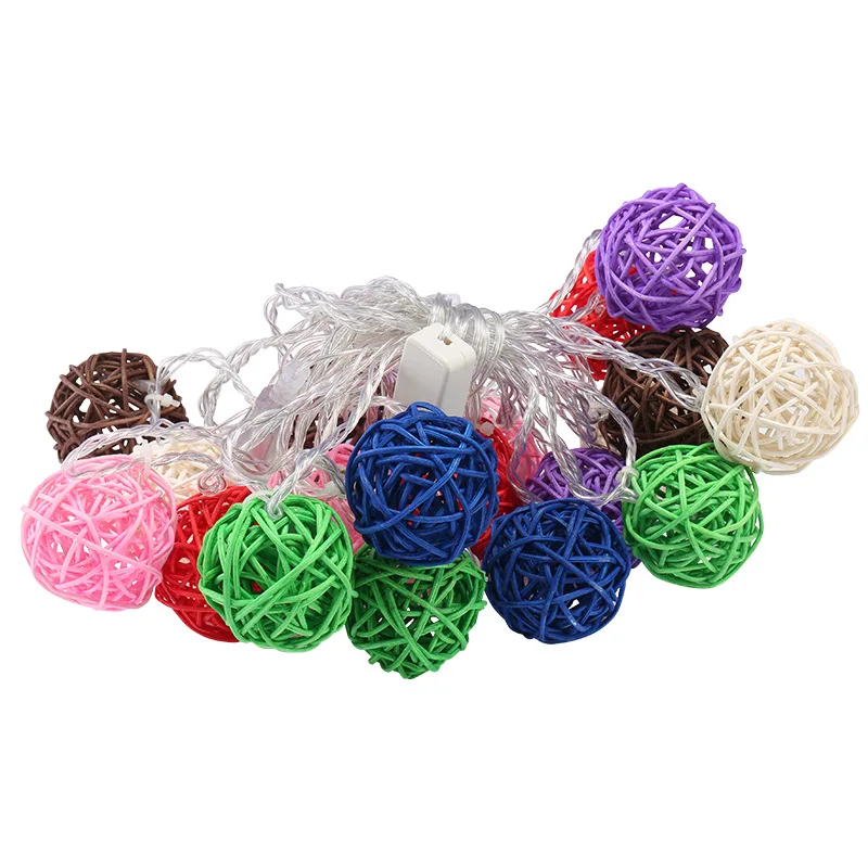 HOT sale Flexible Romantic Warm Lighting Multi-color Christmas Sepaktakraw Ball String Light for Holiday Lights Terrace Wedding