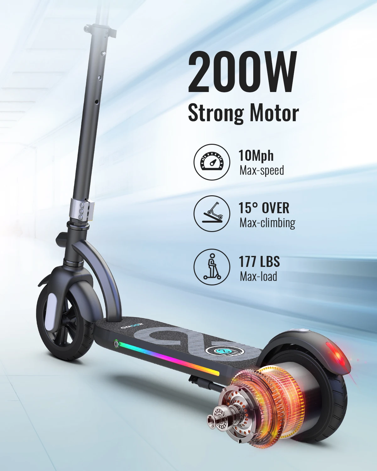 Gyroor 120w 6.5 inch children 2 wheel electric scooter safety electric scooter for kids portable balance scooter electric scoote