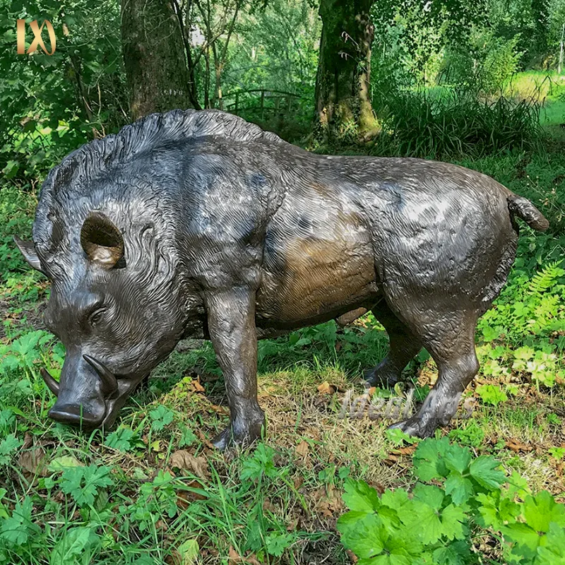 В натуральную величину латунная свинья скульптура животных бронзовая статуя кабана
