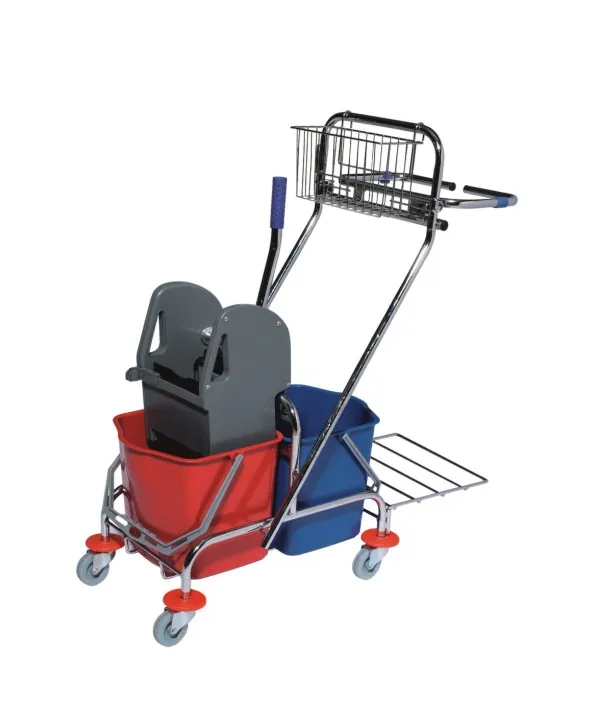 34L Down Press Double Cleaning Bucket and Mop Wringer Bucket 17L X 2