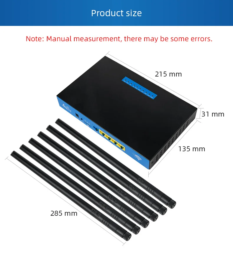 Portable Industrial 1200Mbps Dual Band Modem SMA FDD B1 B3 B5 B8 B38 B39 B40 B41 Bonding LTE CPE 4g wifi router with sim card