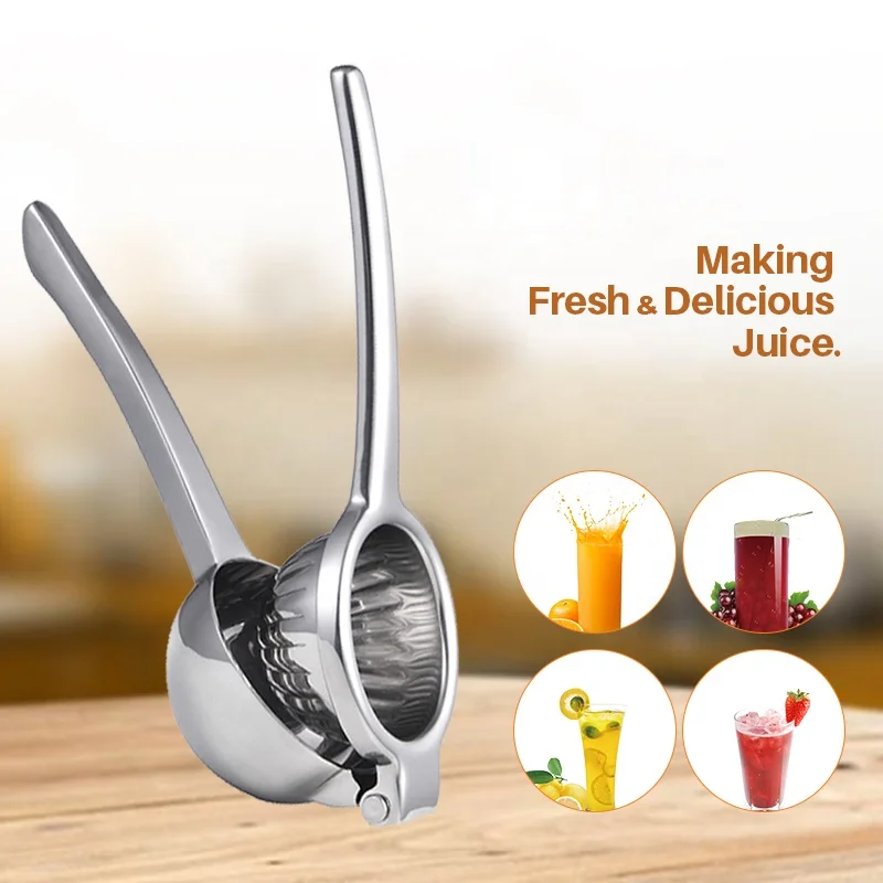 Silver Lemon Squeezer Stainless Steel Manual Lemon Lime Squeezer