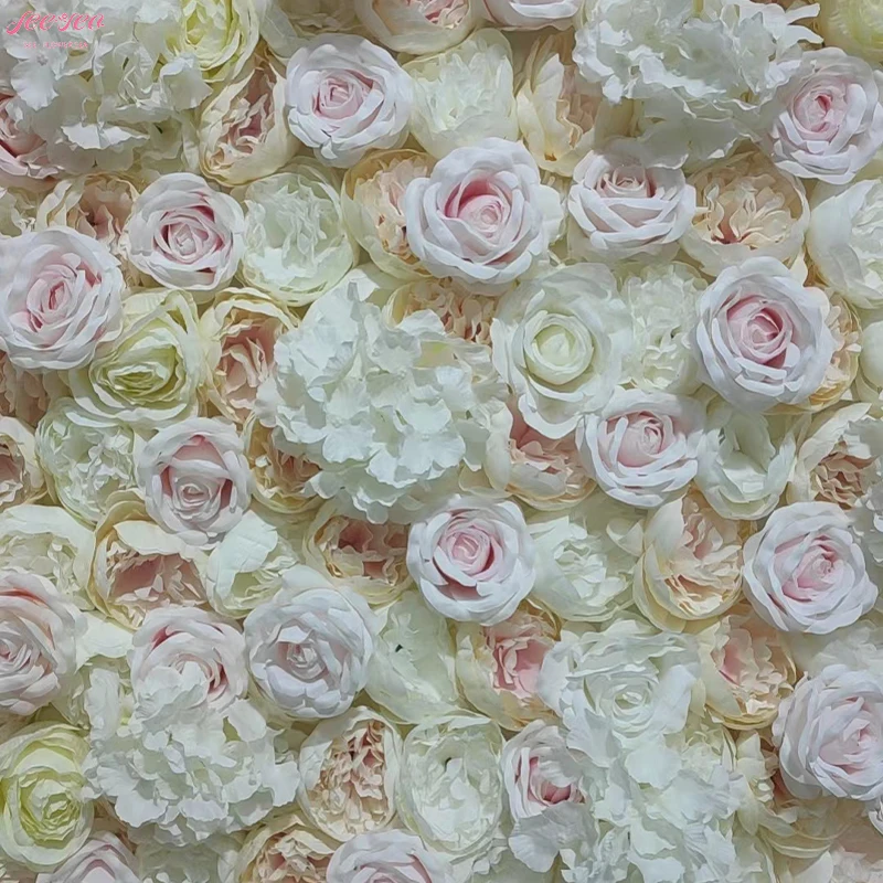 2024 New Product Ideas Wedding Rose Flower Wall Backdrop Artificial Flowers House Party Event Stage Background Decoration.