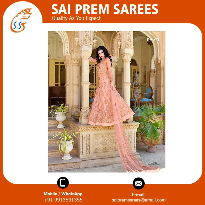 Women Wedding Embroidered Net Fabric Dress Supplier