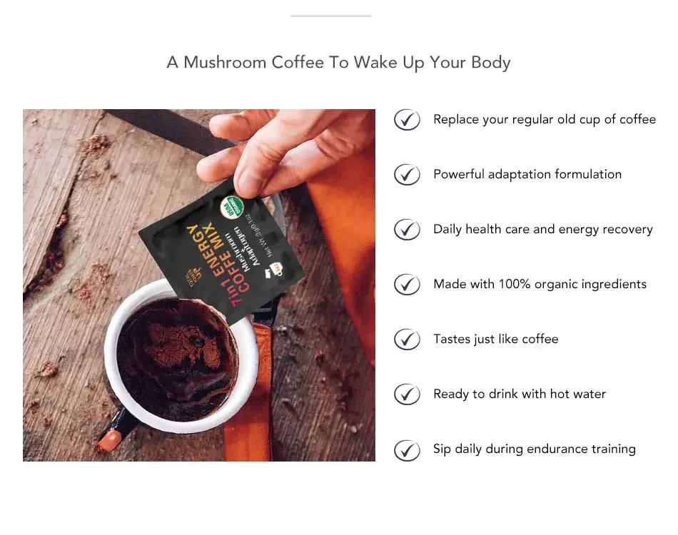 QINSHANTANG частная марка OEM мгновенный кордицепс индейка хвост Чага экстракт льва грива органические грибы рейши кофе