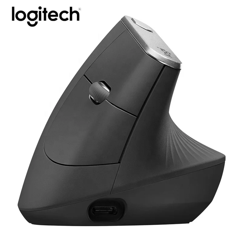 Logitech MX Vertical Mouse Wireless Mouse Office Vertical Mouse Ergonomic Design Black with Wireless 2.4G Receiver Mice