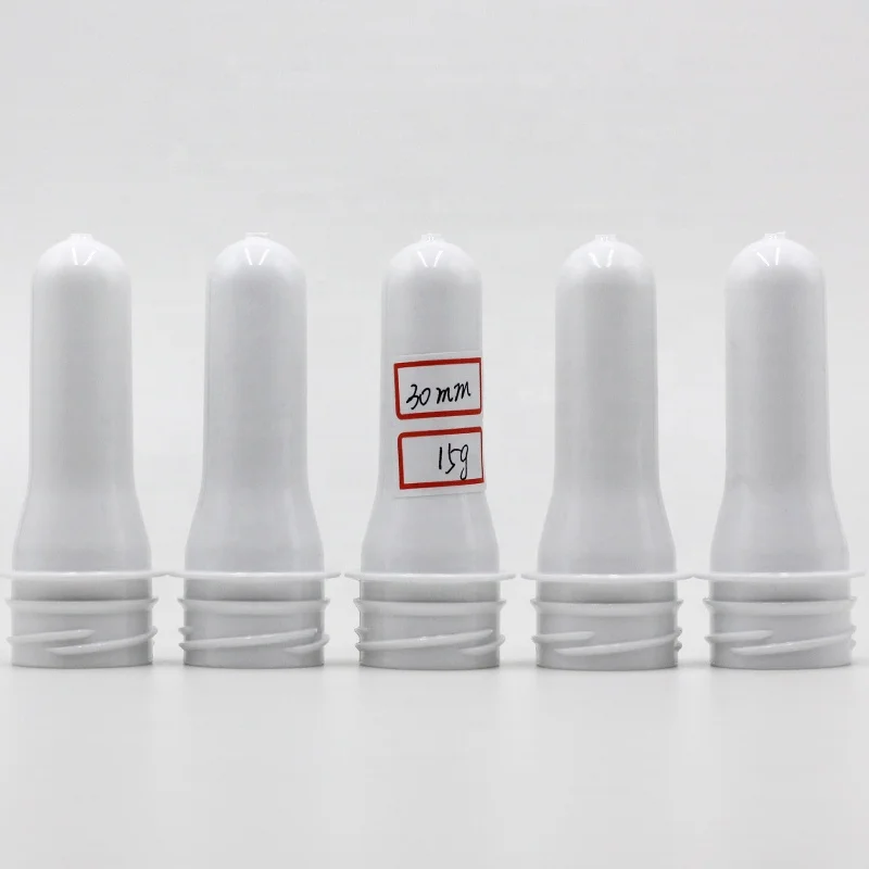 Plastic pet preform price in taizhou skyblue color pet preform 30 size for mineral water bottle