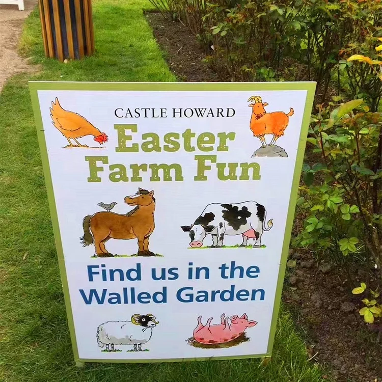 Single or double sided corrugated plastic yard sign