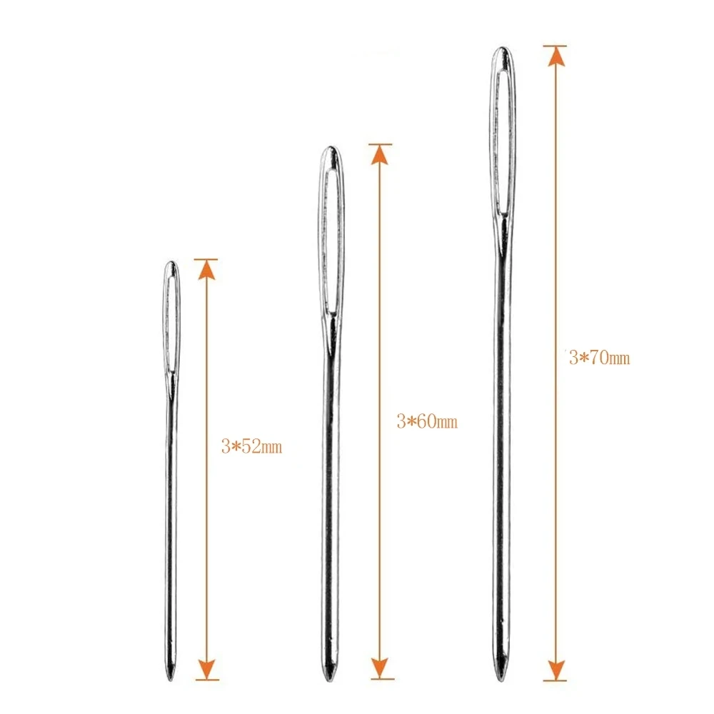 9pcs Large Eye Sewing Needle Stainless Steel Stitching Needle Yarn Knitting Cross Stitch Hand Sewing Needles DIY Sewing Tools