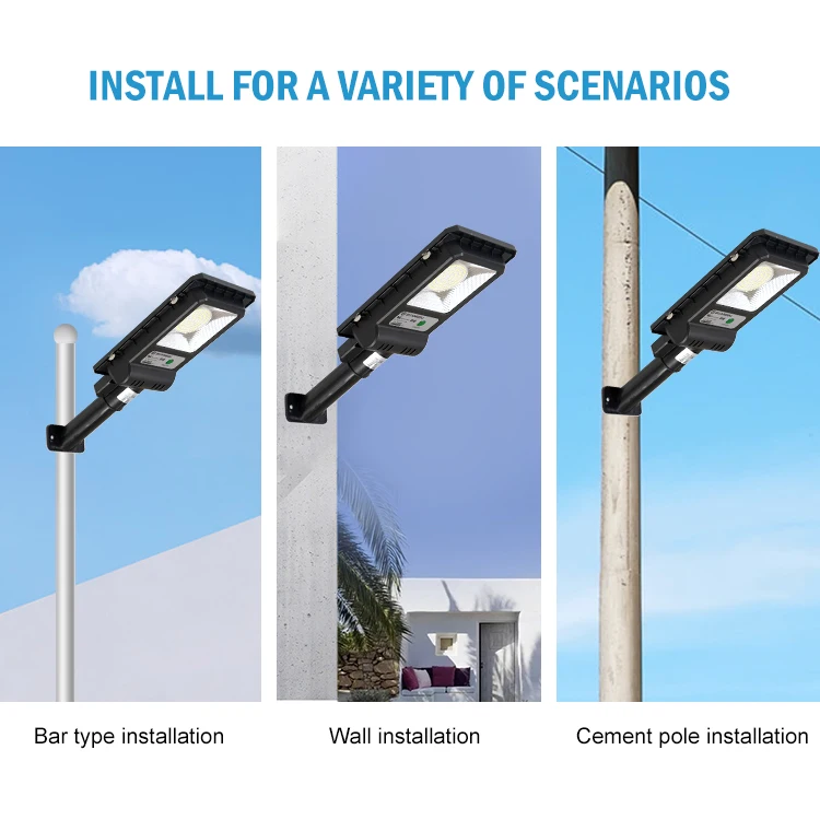 Ip65 Outdoor Street Lighting Waterproof Abs Smd 50w All in One Integrated Solar Led Road Light
