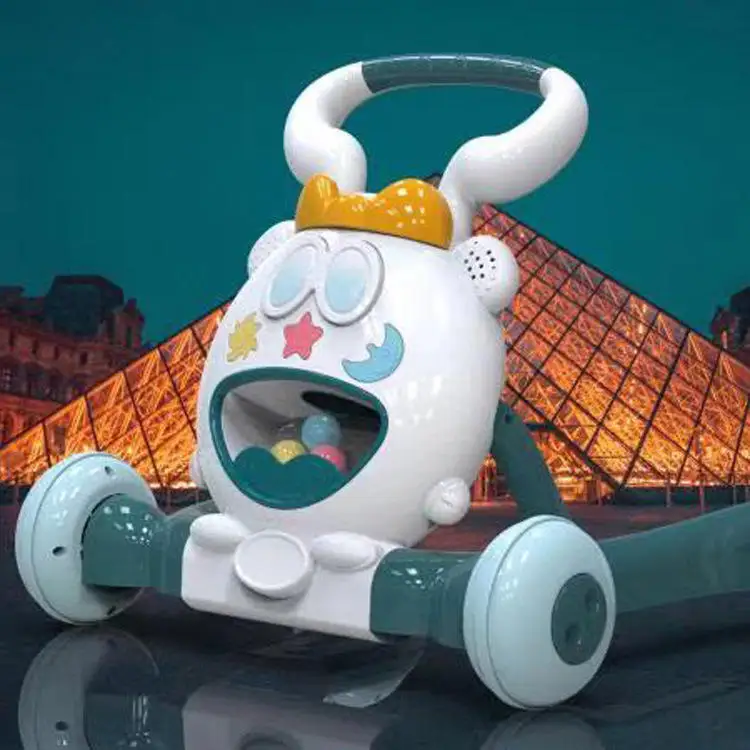 Hot Sale 4 in 1 Baby Walker Plastic Mold Wooden Strollers and Car Price Walkers New Listing