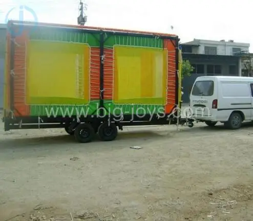Moveable Trampoline Park   Folding Trampoline with Trailer for Sale