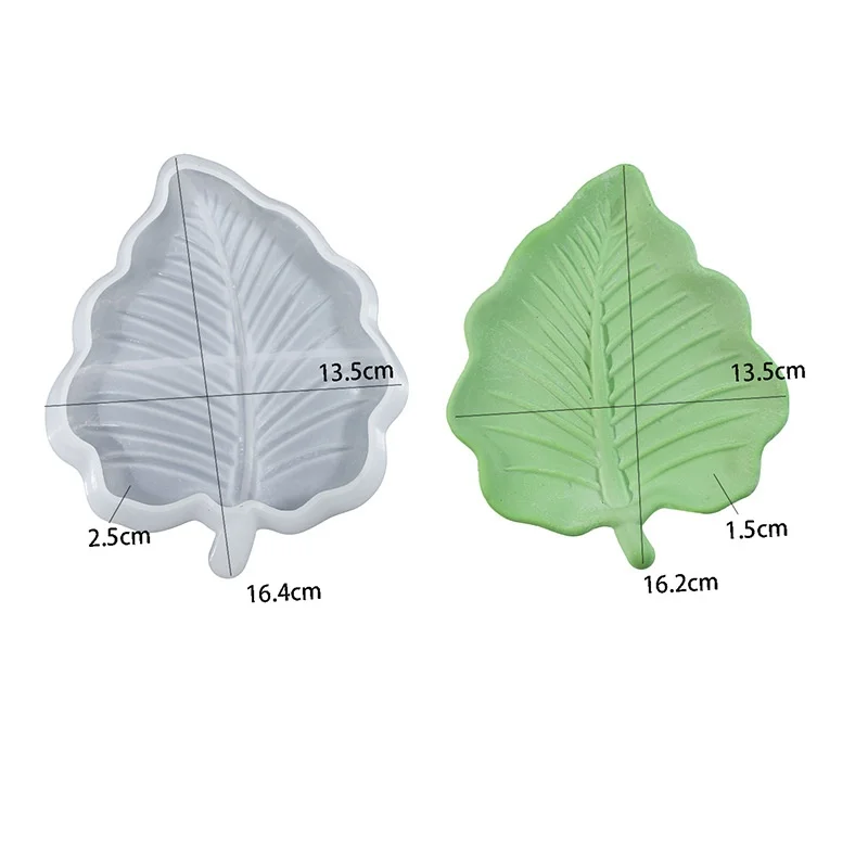 diy glue mold leaf tray silicone mold gypsum resin storage fruit tray mold
