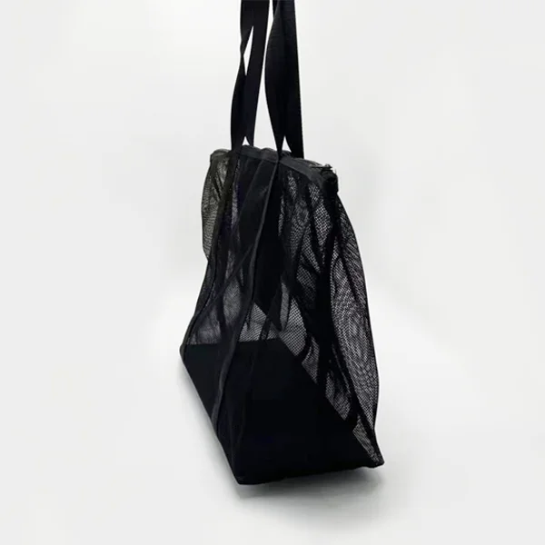 oyhb-381 Customized Fashion Print Large Mesh Tote Bag Personality Hollow Out Grid Beach Bag Nylon Waterproof Beach Bag