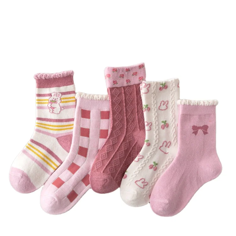HY-1901 Sweat Crew Baby Socks Kids Sock Custom School Children Combed Cotton Cute Fashionable Knitted Socks for 1-12 years