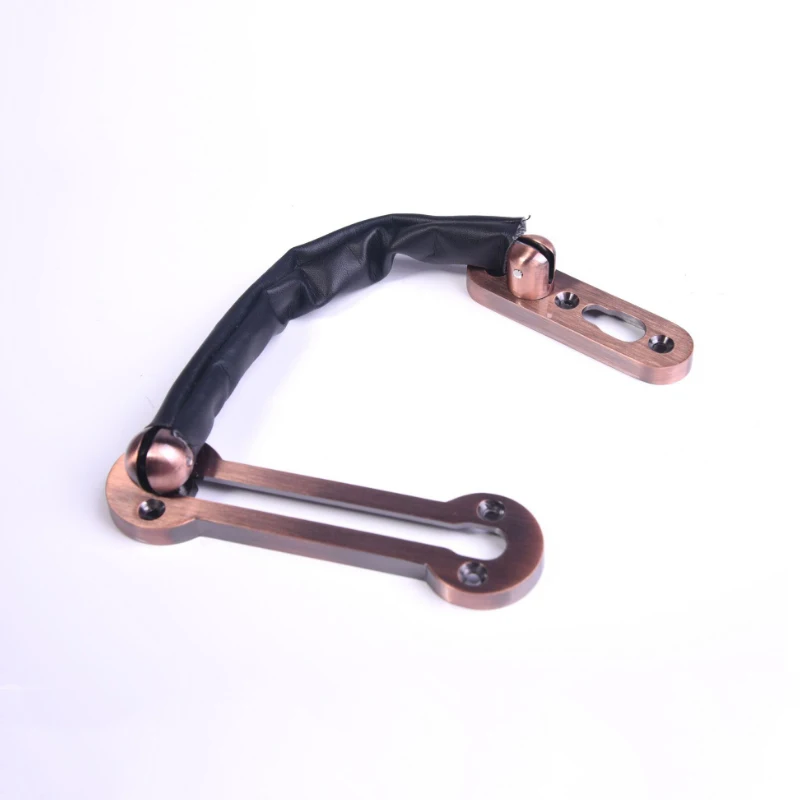 Zinc Alloy Red Accessories Window Door Cabinet Plastic Compartment Pull Chain Door Latch