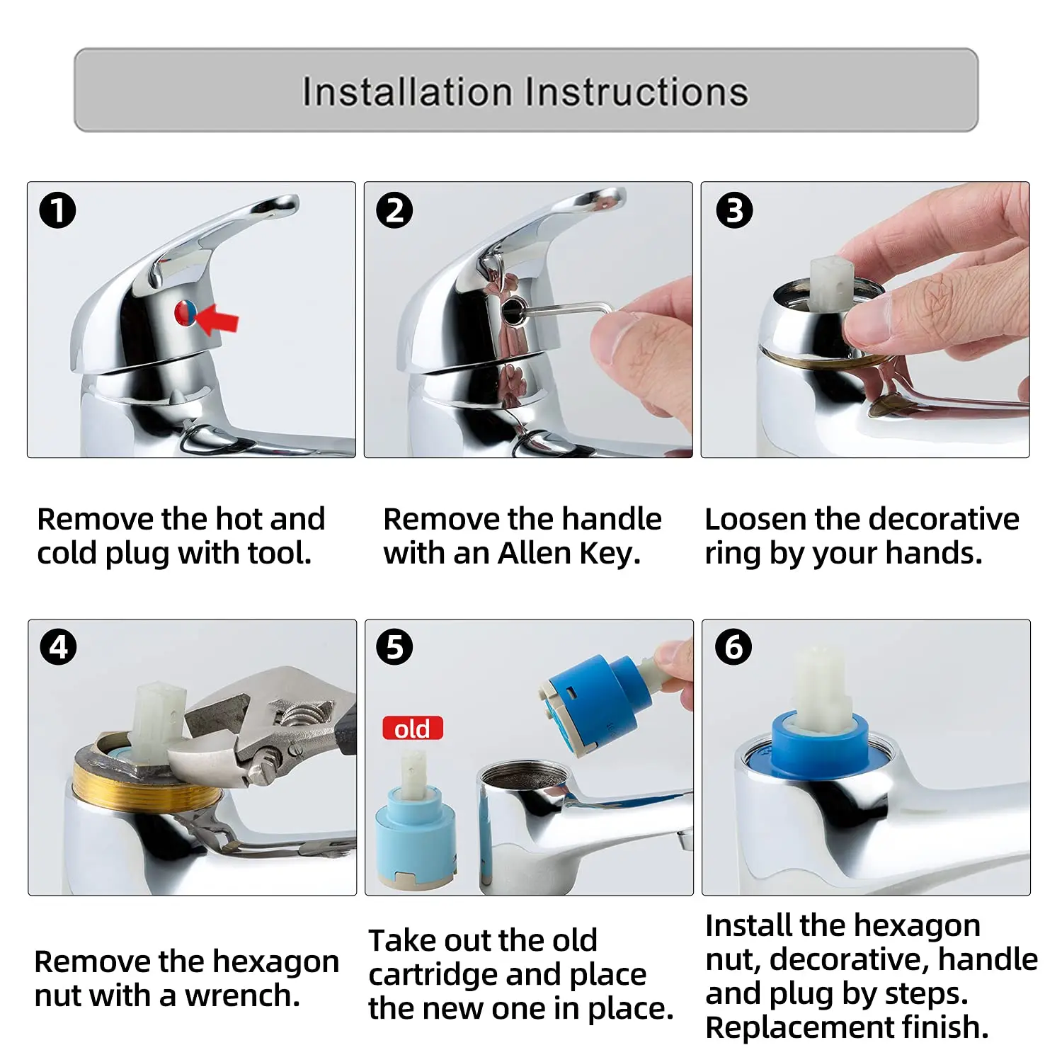 manufacturer 35mm OEM kitchen wash bathtub basin mixer joystick hot and cold shower ceramic faucet cartridges