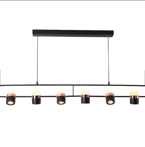 Minimalist Nordic Chandelier Warm House Fashion Adjustable Light Black Lamp