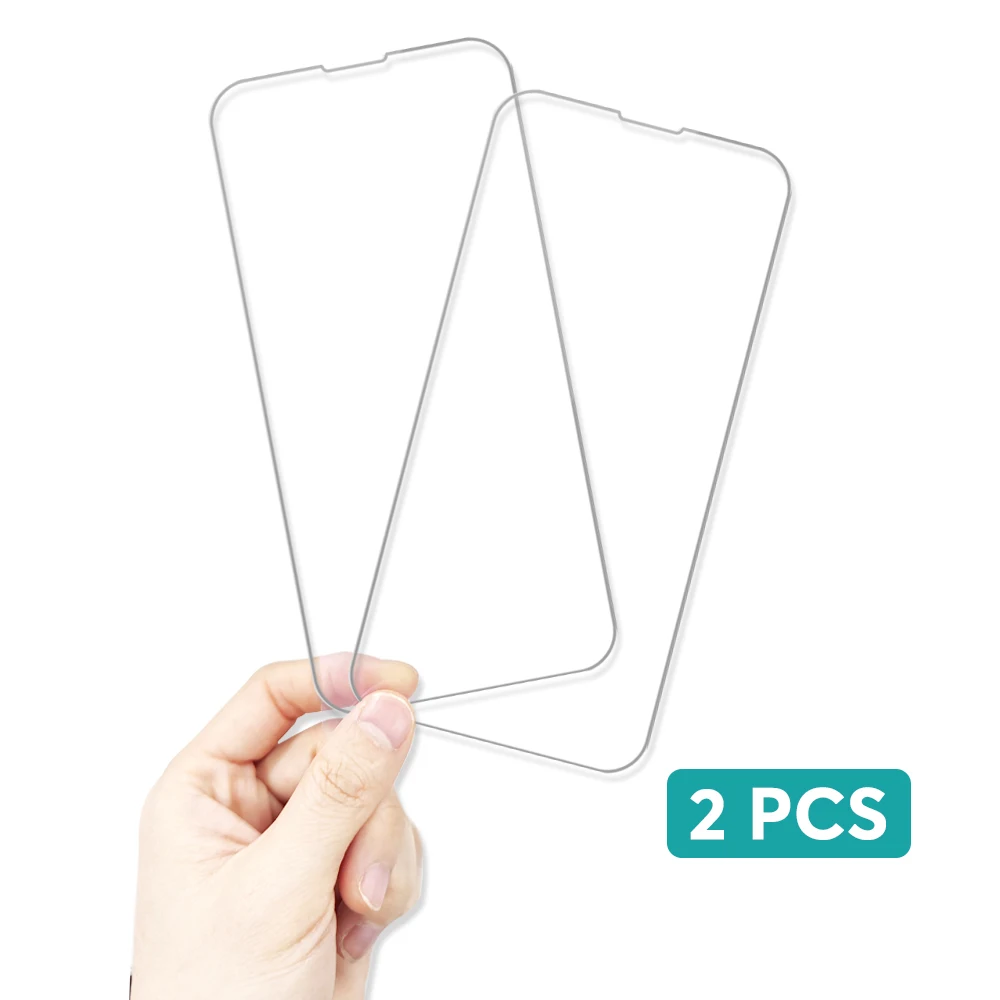 2pack cell phone screen protector for iphone 13/13 pro tempered glass with camera lens protectors and applicator