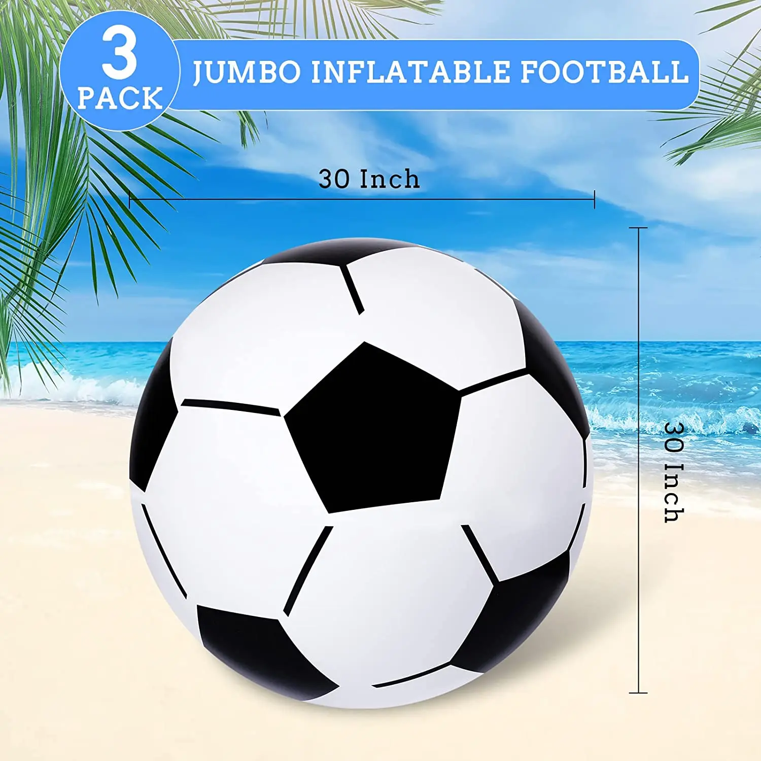Inflatable Beach Ball Racing Toy Ball Soccer Style water toy party CE certificate for kids adult
